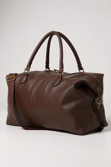 Premium Brown Leather Weekend Bag