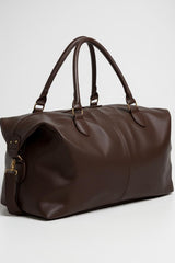 Premium Brown Leather Weekend Bag