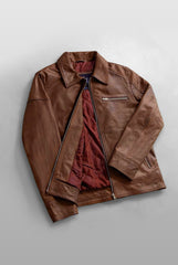 Classic Brown Genuine Leather Jacket