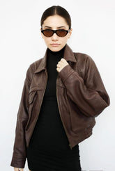 Luxe Dark Burgundy Leather Jacket