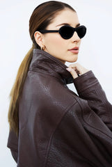 Luxe Dark Burgundy Leather Jacket