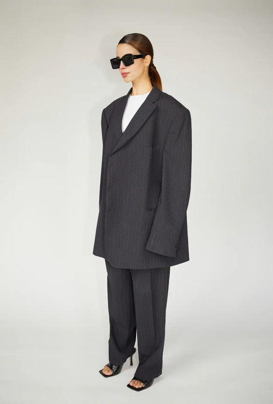 Libra Pinstripe Oversized Blazer